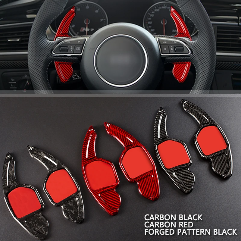 Carbon Fiber Steering Wheel Shift Paddles For Seat Alhambra Ateca Leon FR 2014-2018 for Audi S6 S7 SQ5 Q3-Q7 R8 RS3-RS7 TT TTS