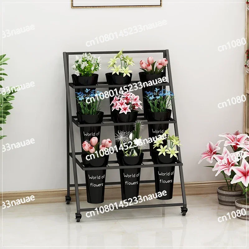 Folding Flower Rack, Movable Staircase, Multi-layer Rack, Iro Shop Bucket Display