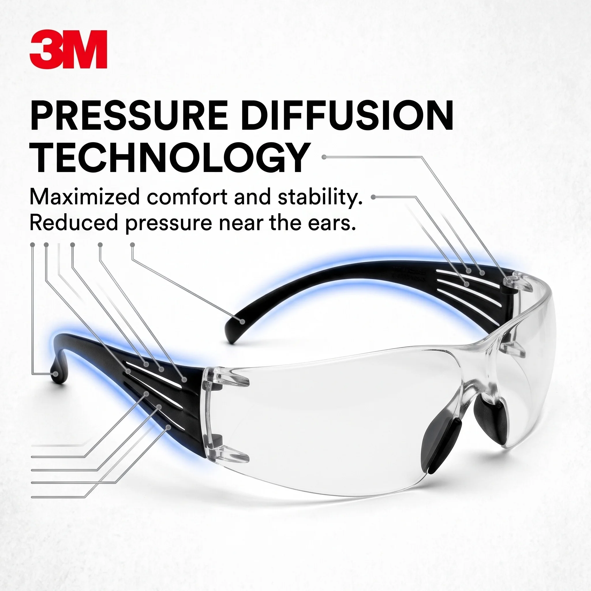 3M SF301AF Safety Glasses ANSI Z87.1 Clear Goggles Construction Work Glasses Protection Industrial PPE Lentes de Seguridad
