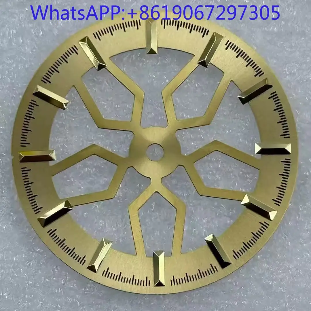 Nuevos accesorios de reloj, esfera de hueso de rueda hueca literal de 31,8mm, sin luz luminosa, adecuada para el movimiento NH70/NH38