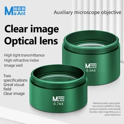 maant 0.5X 0.7X Auxiliary Microscope Objects Lens for Trinocular Stereo Zoom Barlow Camera Glass Lens