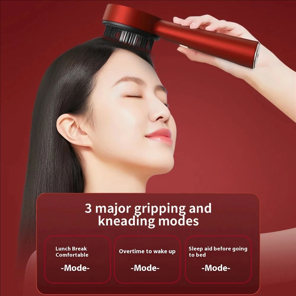 Electric Massage Comb with Vibration Red Light Therapy Scalp Brush Hair Growth Anti-Hair Loss Liquid