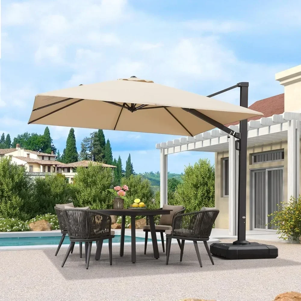 

XMSJ Patio Umbrella, 10ft Patio Umbrellas,Windproof Offset Umbrellas, with 360° Rotation Cantilever Umbrellas,Patio Umbrella