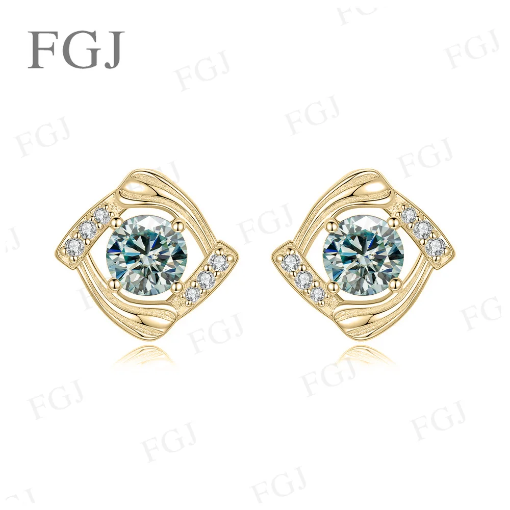 1ct Moissanit-Ohrringe, D-Farbe, VVS1, S925-Sterlingsilber, Ohrstecker für Damen, Geburtstagsfeier, hochwertiger edler Schmuck, Geschenk – Detail 9