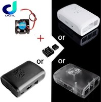 Raspberry Pi 3!!! New!Pi Box ABS case with Fan module for Raspberry Pi 2&Raspberry Pi model b plus+ 2pcs pure aluminum heat sink