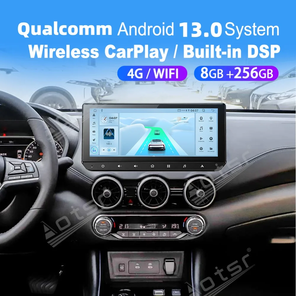12.3 Inch Android Car Multimedia Automotive For Nissan Sylphy 2023~2026 Carplay Auto GPS Navigation Car Radio Stereo Head Unit