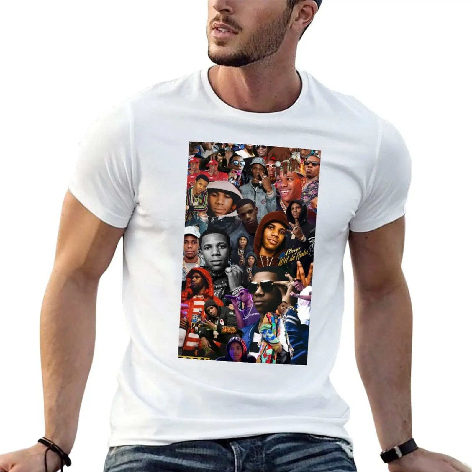 

A Boogie Wit Da Hoodie Collage T-Shirt t shirt custom print man t shirts cotton anime tshirt T-shirt