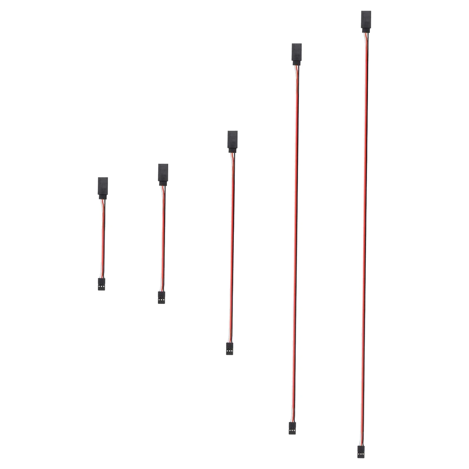 

30 Pcs 3-Pin Extension Cable Cord 5 Sizes For Servo Extension Remote Control Parts