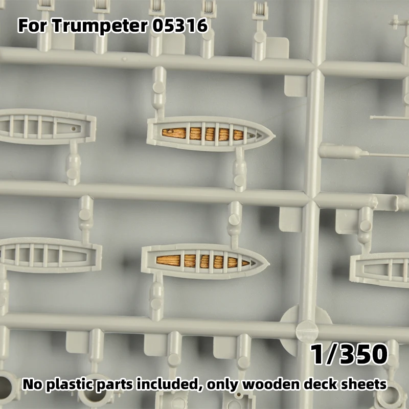 Modell-Upgrade-Teile: Lasergeschnittene Holzdeckplatte mit selbstklebender Ankerkette für TRUMPETER 05316 05773 Battleship 1/700 1/350 – Detail 2