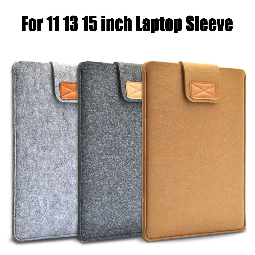 Ultra Thin Portable Laptop Sleeve Case For Macbook Air Pro Retina 11/13/15 inch Wool Felt Soft Bag Cover For Mac book 13.3 inch