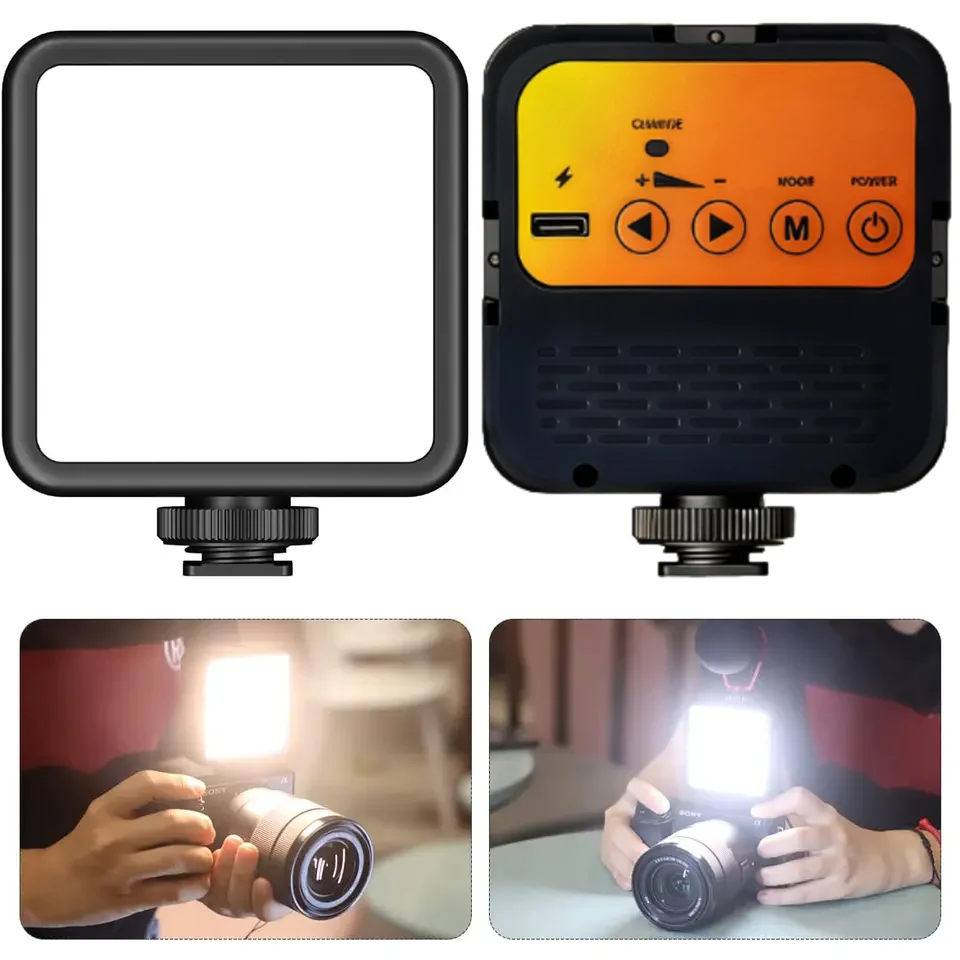 

LED Video Light Portable Photography On-Camera 3000K-6000K Bi-Color lighting Cold Shoe for DSLR Camera Camcorder Gopro Vlog