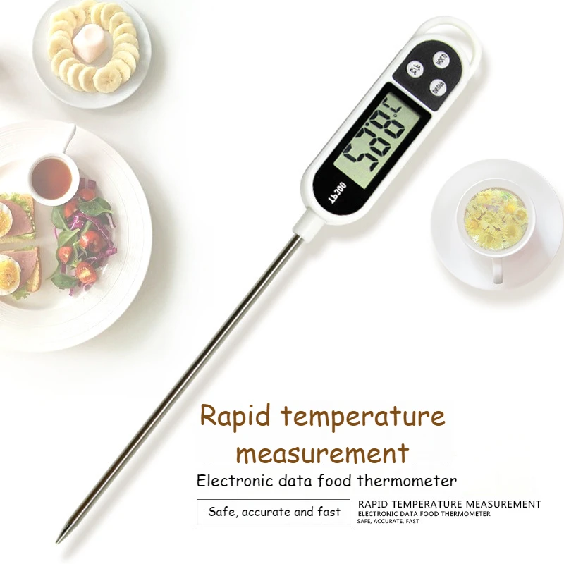 เครื่องวัดอุณหภูมิอาหารดิจิตอล Kitchen ทำอาหาร BBQ Probe อิเล็กทรอนิกส์เตาอบเนื้อน้ำนม Sensor Gauges เครื่องมือวัดเครื่องวัดอุณหภูมิ