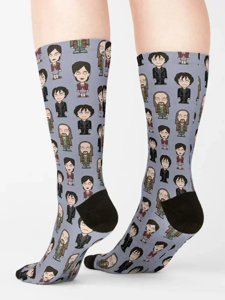 Team Black Books Socks Christmas Hiking boots funny sock halloween Socks For Girls Men's