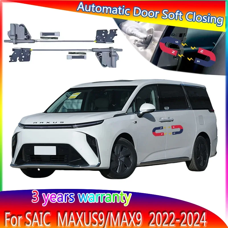 Car Smart Electric Suction Door Refitted Automatic Locks Soft Close Anti Pinch For Saic Maxus9/Max9 2022-2024 Car Accessories