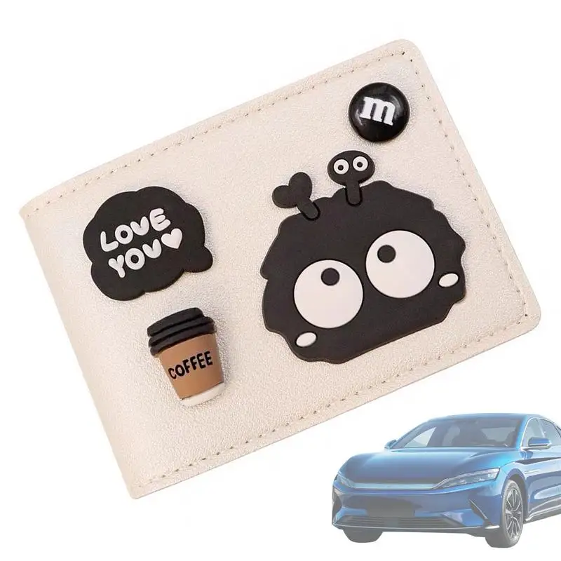 License Protective Cover Cartoon PU Credit Card Holder Business Pass Certificate Folder Wallet For Women Men