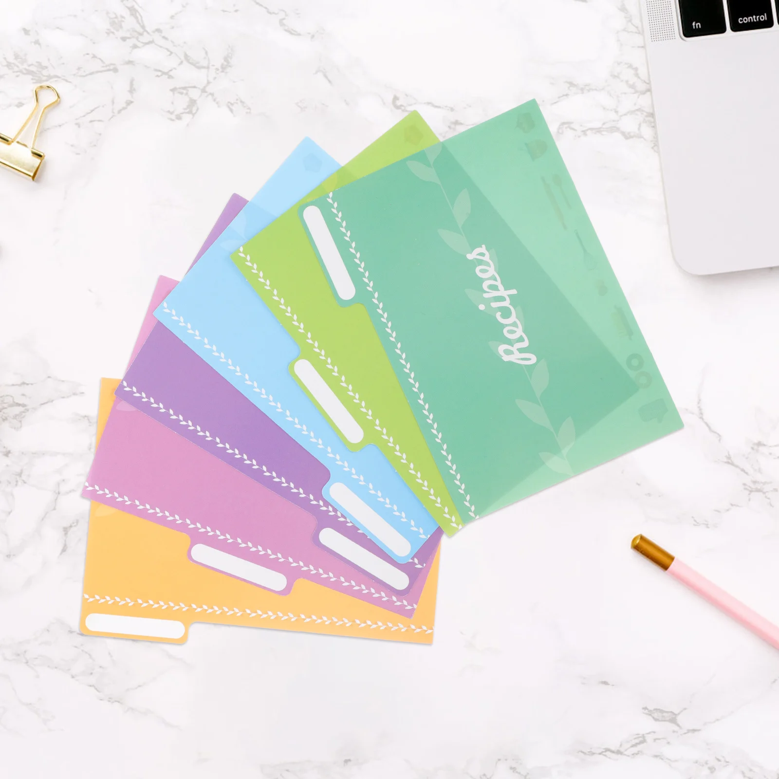 25pcs Household Recipe Cards Blank Multi-Use Kitchen Supplies Decorative Recipe Card Sheets Cooking Note Cards For Food Diy