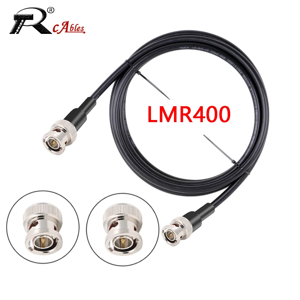 

BNC LMR400 Cable BNC Male to BNC Male Cord 50 ohm 50-7 RF Coaxial Extension Jumper Pigtail Adapter