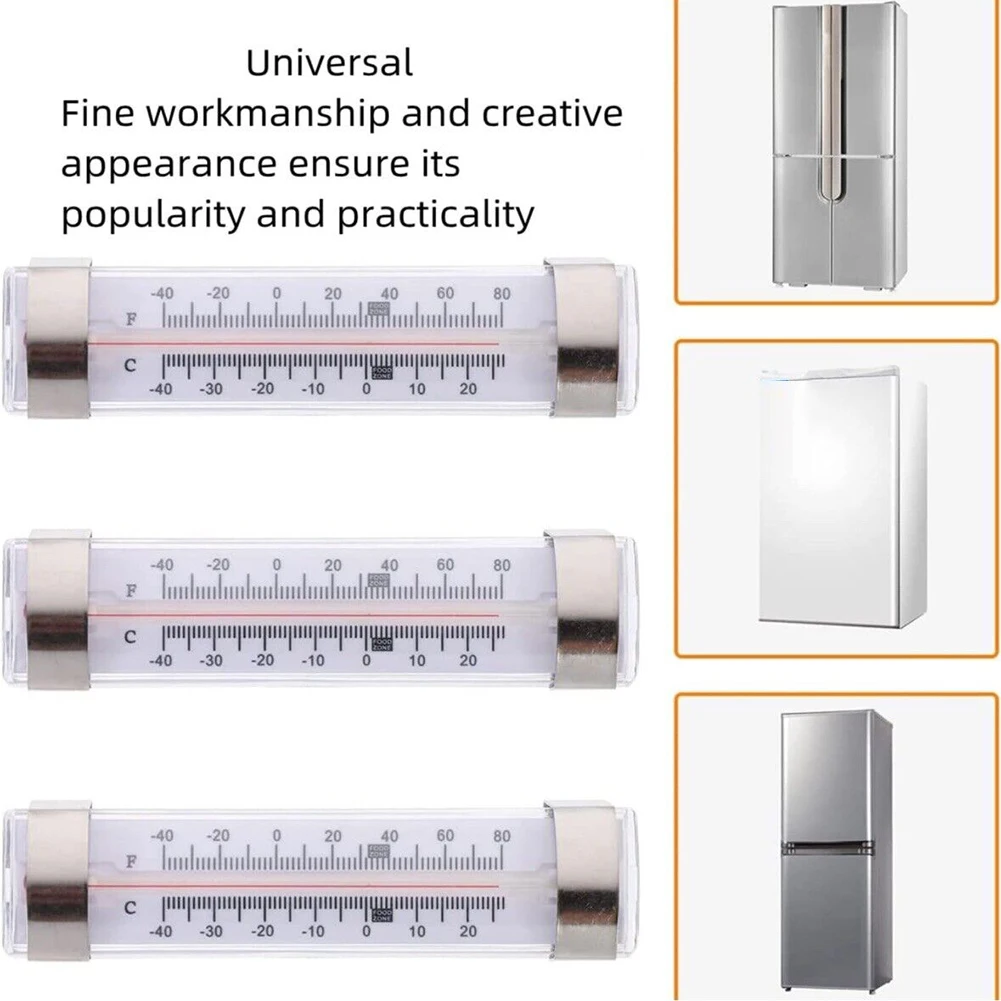 1pcs Fridge Refrigerator Freezer Thermometer Household Glass Thermograph Cold Storage Temperature Gauge Measuring Devices