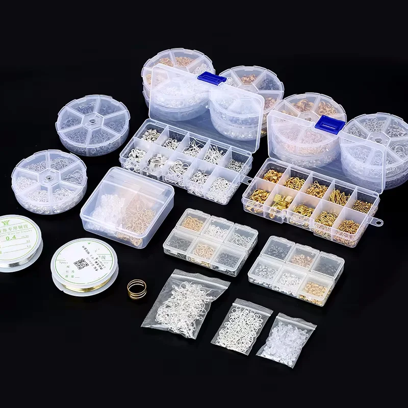 Legierung Zubehör Schmuck Erkenntnisse Set Ohrring Herstellung Kit Karabinerverschluss Offene Biegeringe Reparatur Werkzeuge DIY Schmuck Machen Liefert