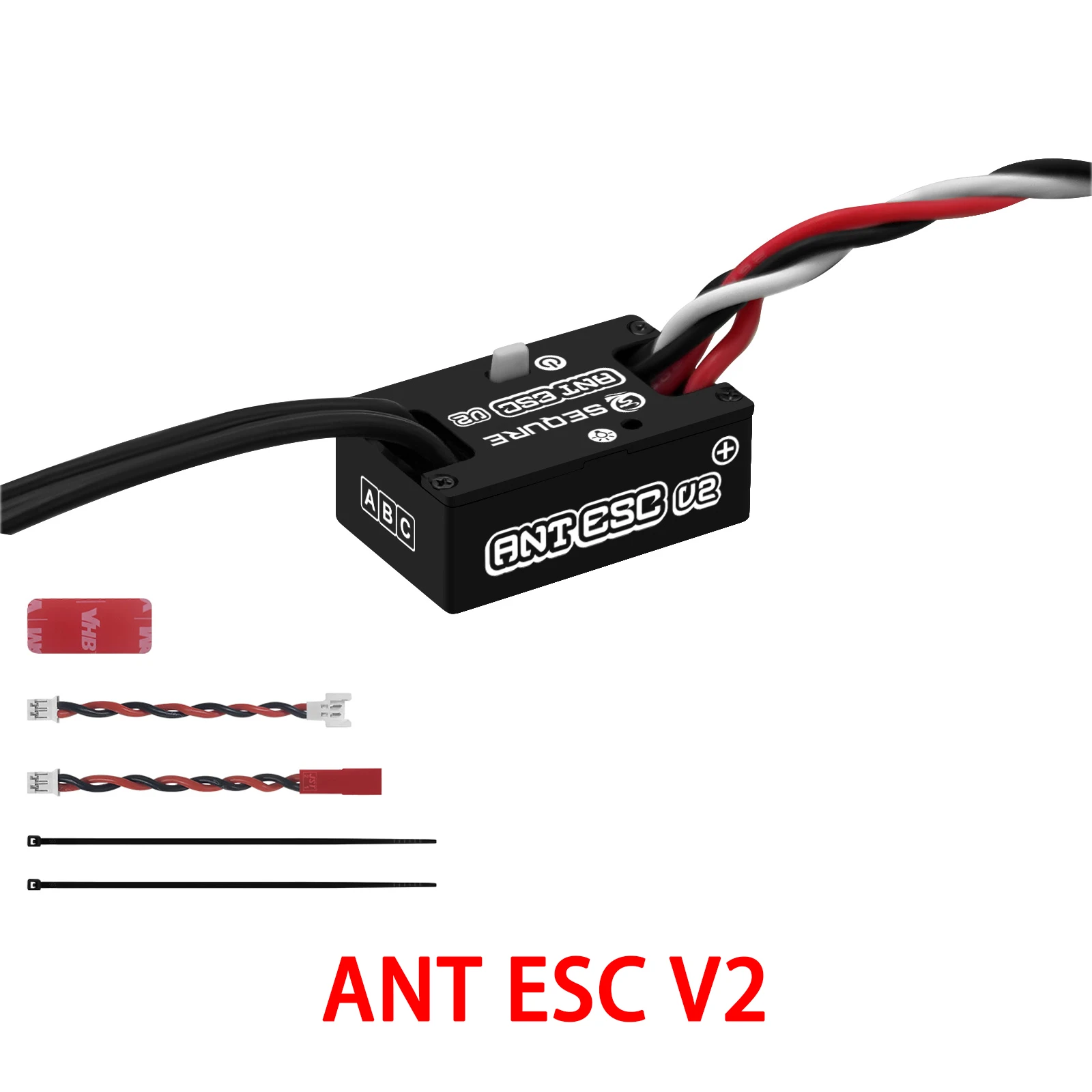 

SEQURE ANT ESC V2 2-3S Lipo 3500KV Speed ​​Controller Programmable BEC 5A for 1/24, 1/18, 1/16 RC Climbing Car Crawler Car