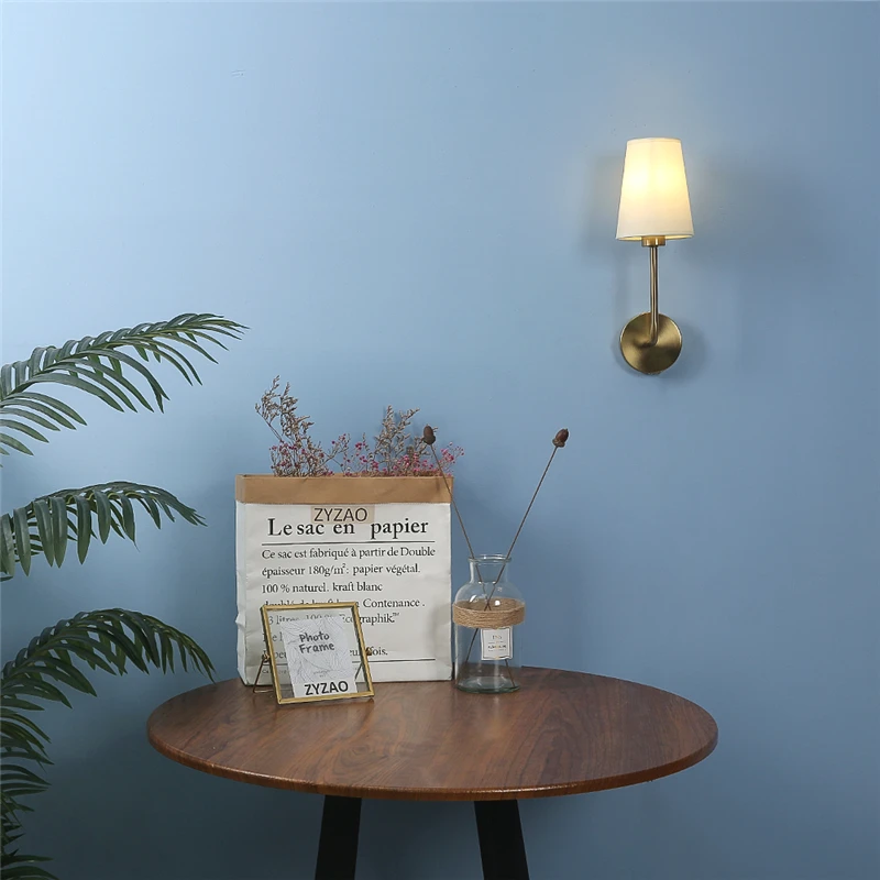 Nordic Minimalisme Led Wandlamp Moderne Eenvoudige Linnen Lampenkap Elleboog Wandlampen Voor Home Decor Woonkamer Trap Verlichtingsarmaturen