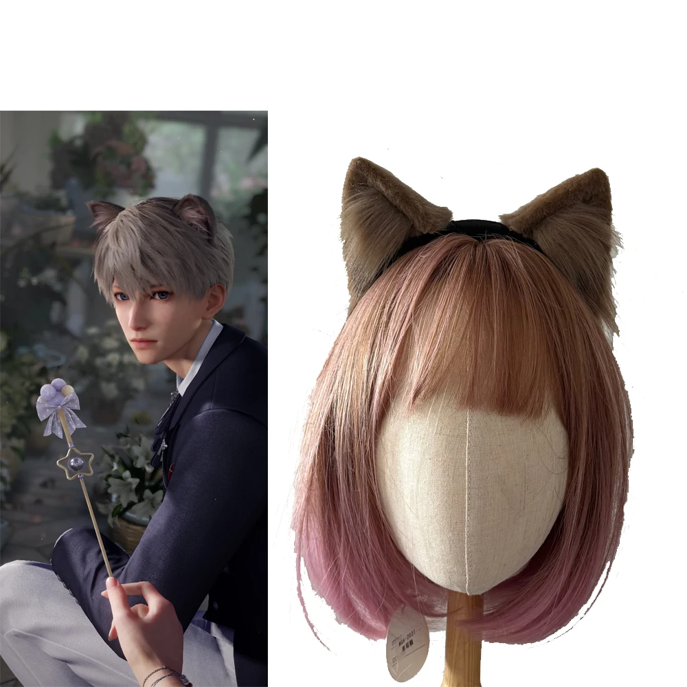 Juego Love And Deepspace Cosplay Xavier Zayne Rafayel Cos cola oreja gato cuidador accesorios Halloween Show Tail