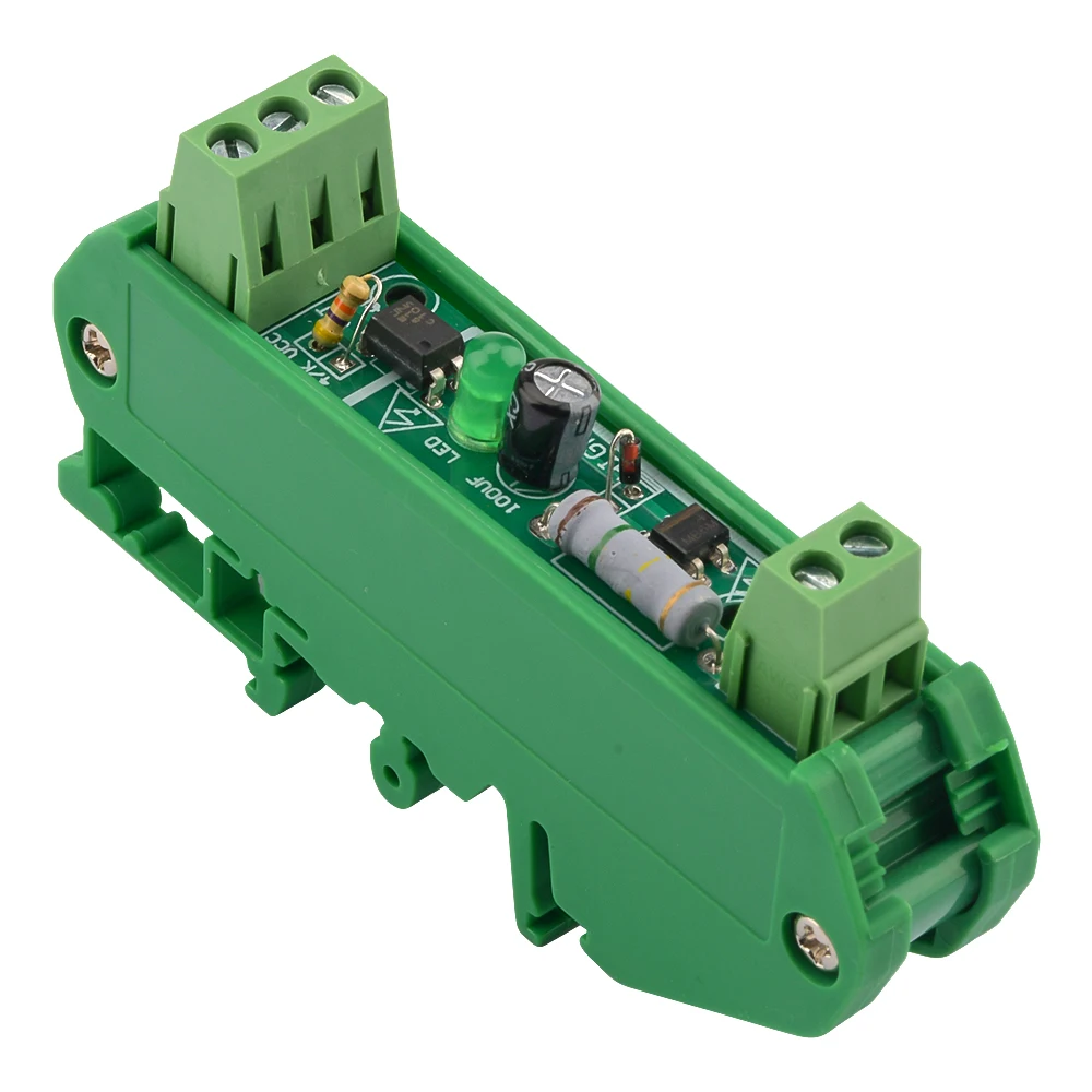 وحدة Optocoupler أحادية القناة 220 فولت معزولة PLC وحدة كشف Optocoupler مع تركيب السكك الحديدية DIN