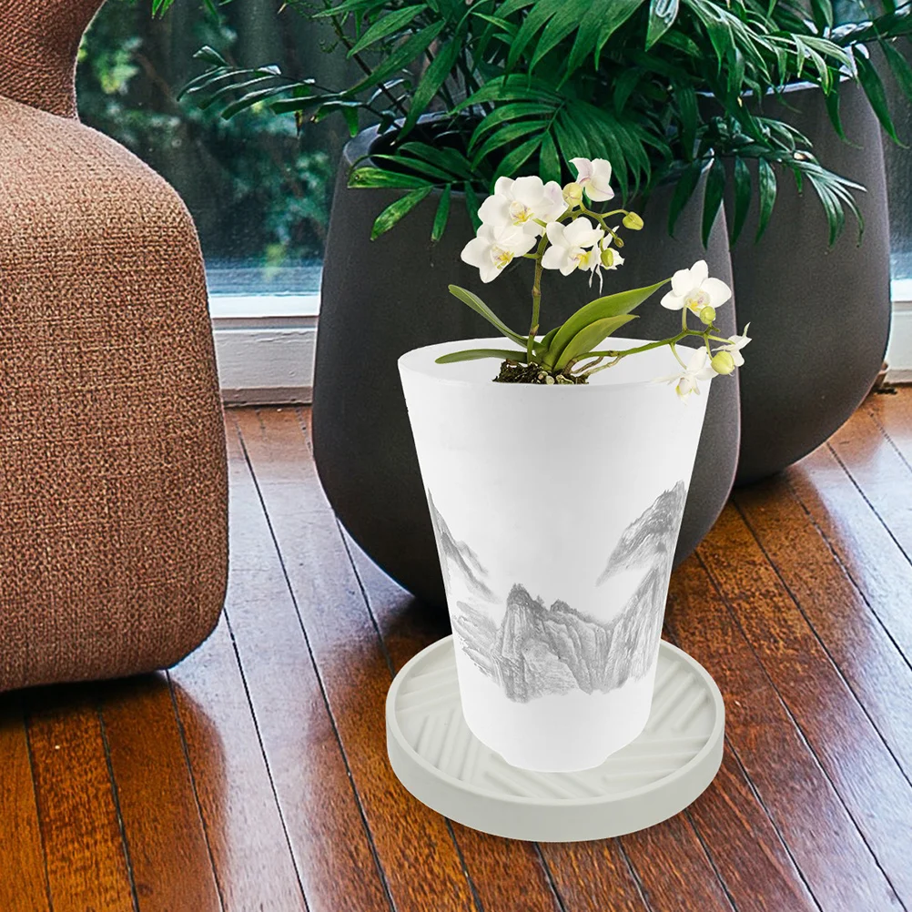 

Garden Round Rolling Plant Stand Swivel Wheels Anti-Slip Surface Indoor Outdoor Plant Base Balcony Planter Tray