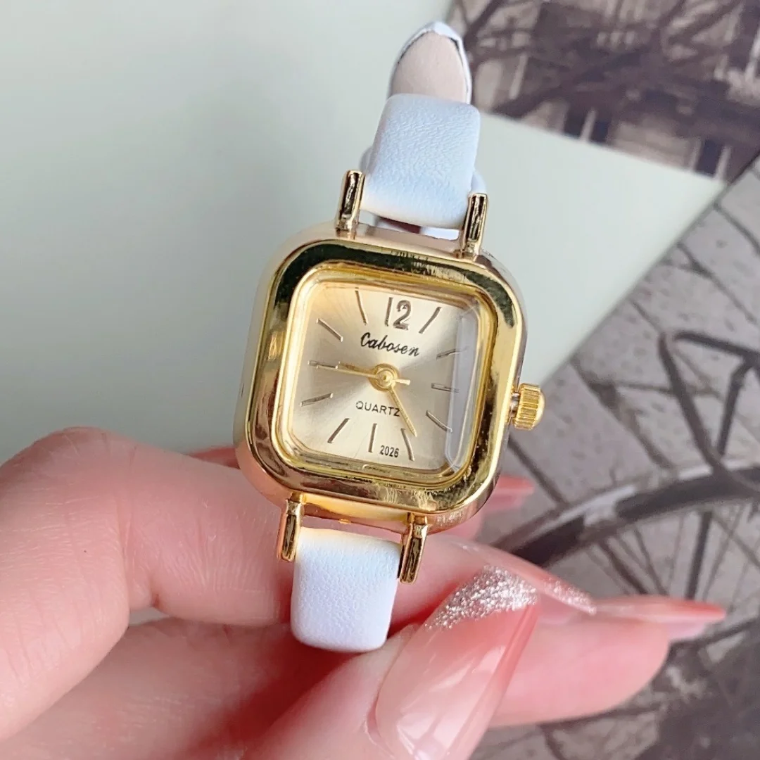 Женские часы с маленьким квадратным циферблатом, повседневные женские кварцевые наручные часы с кожаным ремешком, Reloj Mujer, часы для девочек, подарок Montre Femme