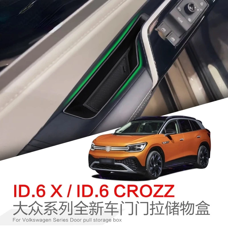 for VW ID.6 ID.6crozz ID.6X Door Handle Storage Box Accessories Car Door Holder Tray Organizer