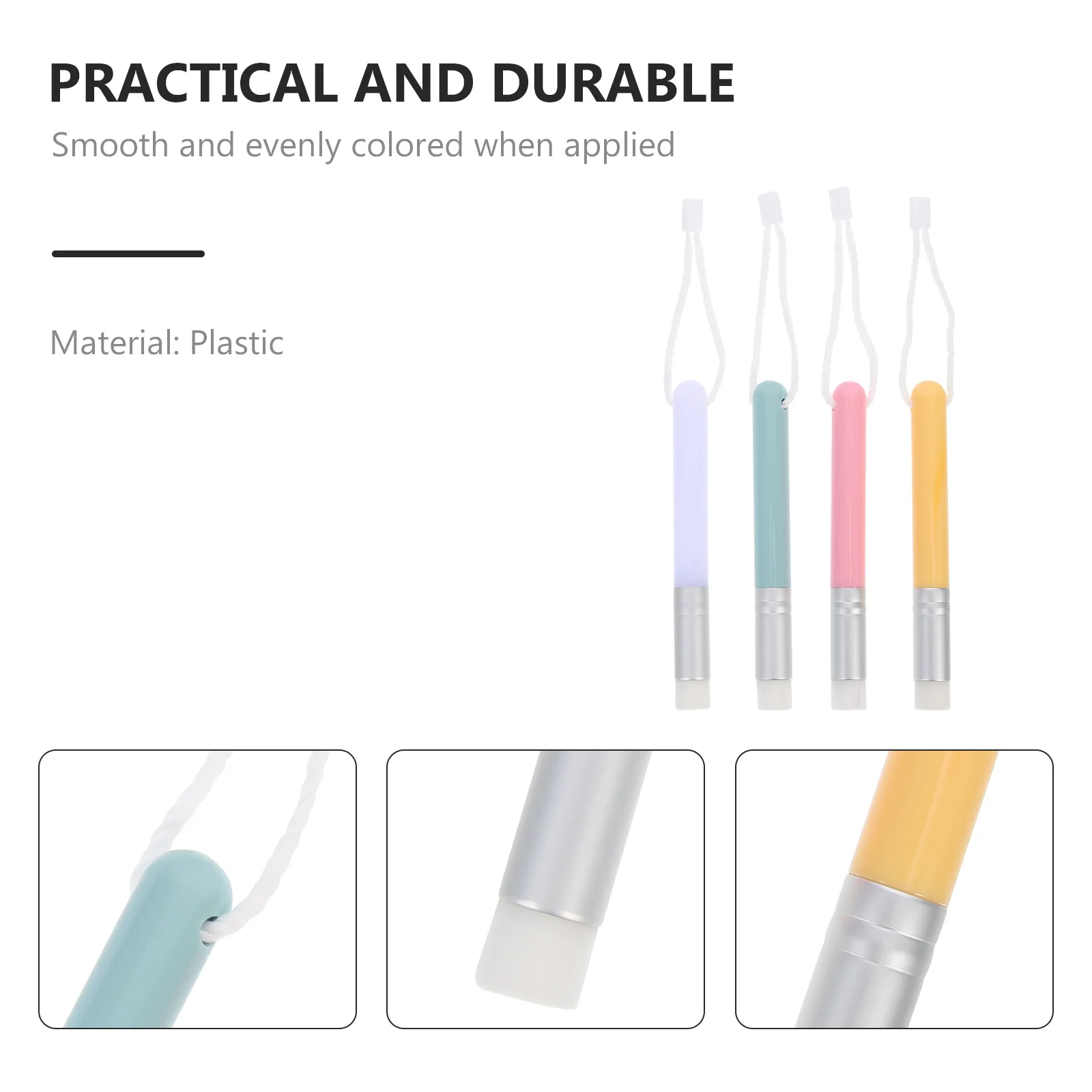 

4Pcs Mini Ink Blending Brushes Portable DIY Crafting Tools for Cards Making Smooth Coloring Durable Art Supplies