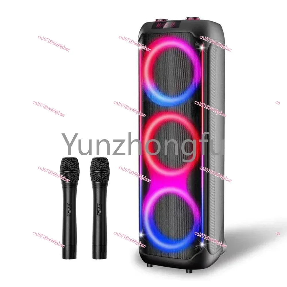 3x8 Inch High Power 8inch Sound Box Big Battery Blue Tooth Wireless Active Stage Trolley Outdoor Speakers