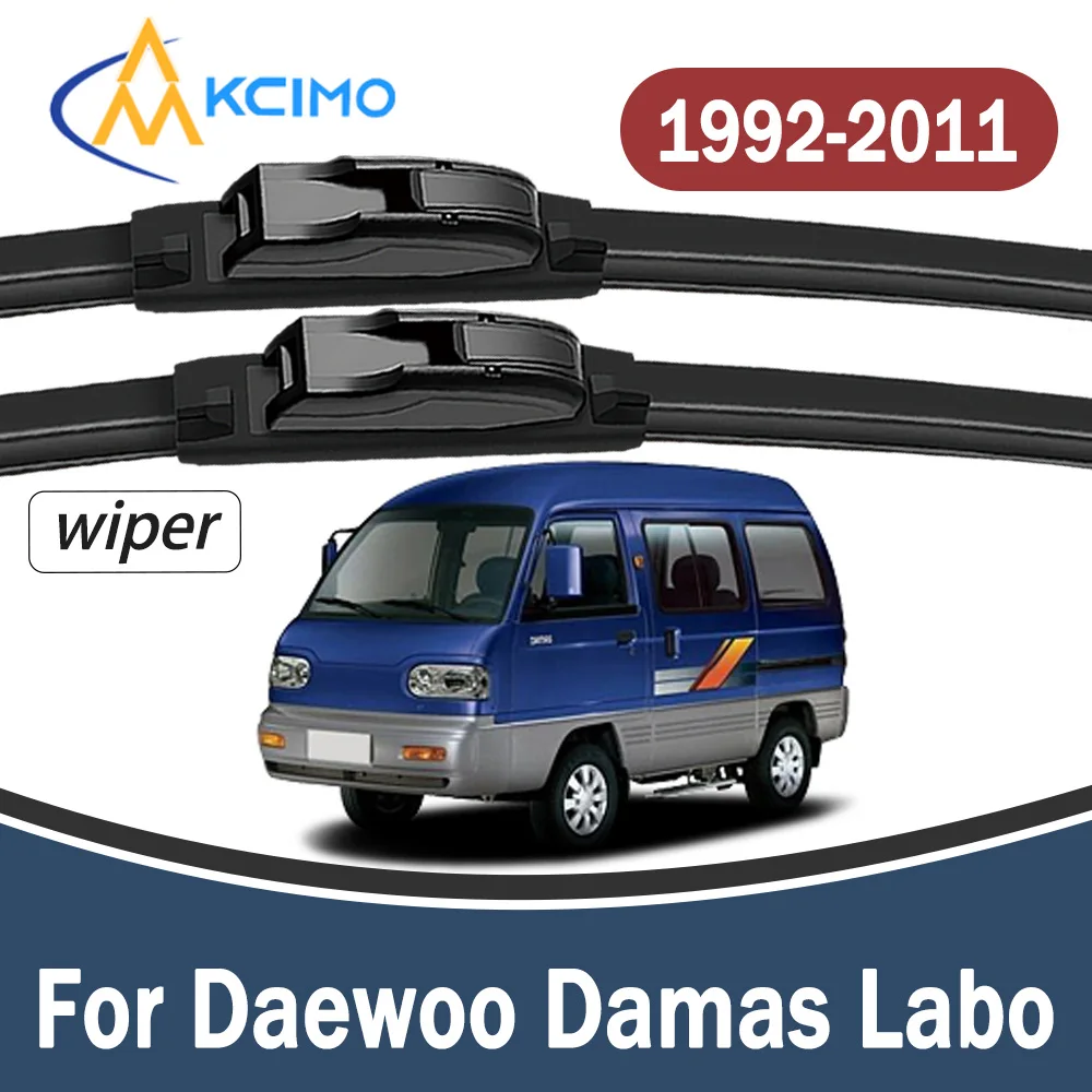 Juego de 2 Escobillas Limpiaparabrisas Delanteras Premium para Daewoo Damas Labo 1992-2011, Resistentes a la Oxidación, Fácil Montaje