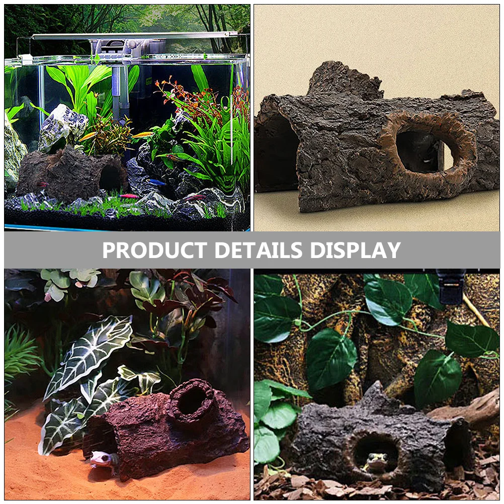

Fish Tank Decoration Realistic Resin Aquarium Shelter Cave Shrimp Hideout for Freshwater Saltwater Aquarium Accessories