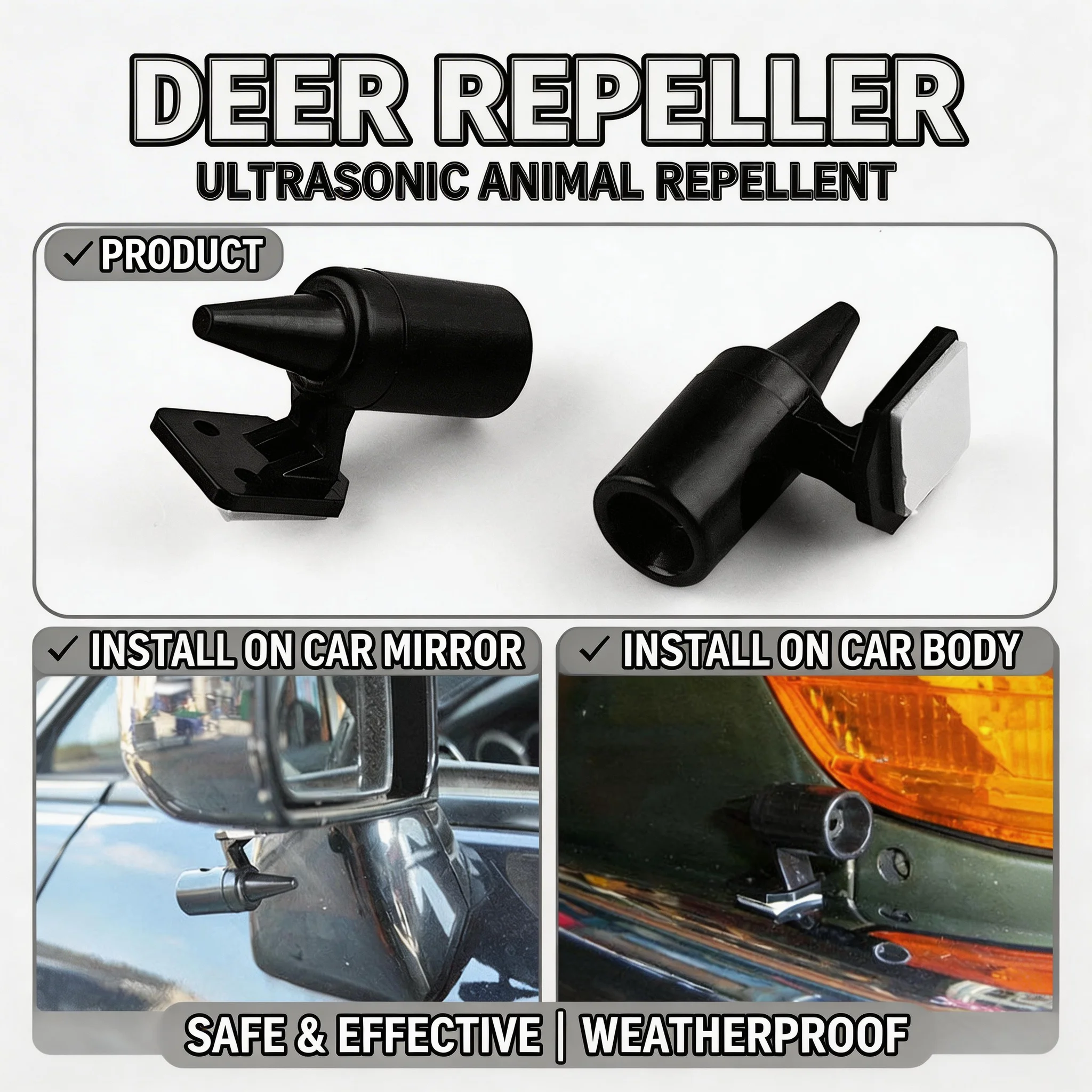 Anti Collision Siren Deer Repeller Wildlife Warn Device For Vehicle Animal Warn Whistles Human Silent No Noise High Frequency
