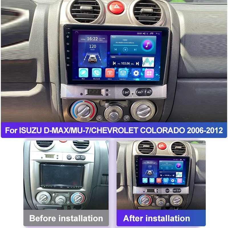 Car Radio Android Multimedia Player GPS Navigation Carpaly Screen Auto Stereo For ISUZU D-MAX/MU-7/CHEVROLET COLORADO 2006-2012