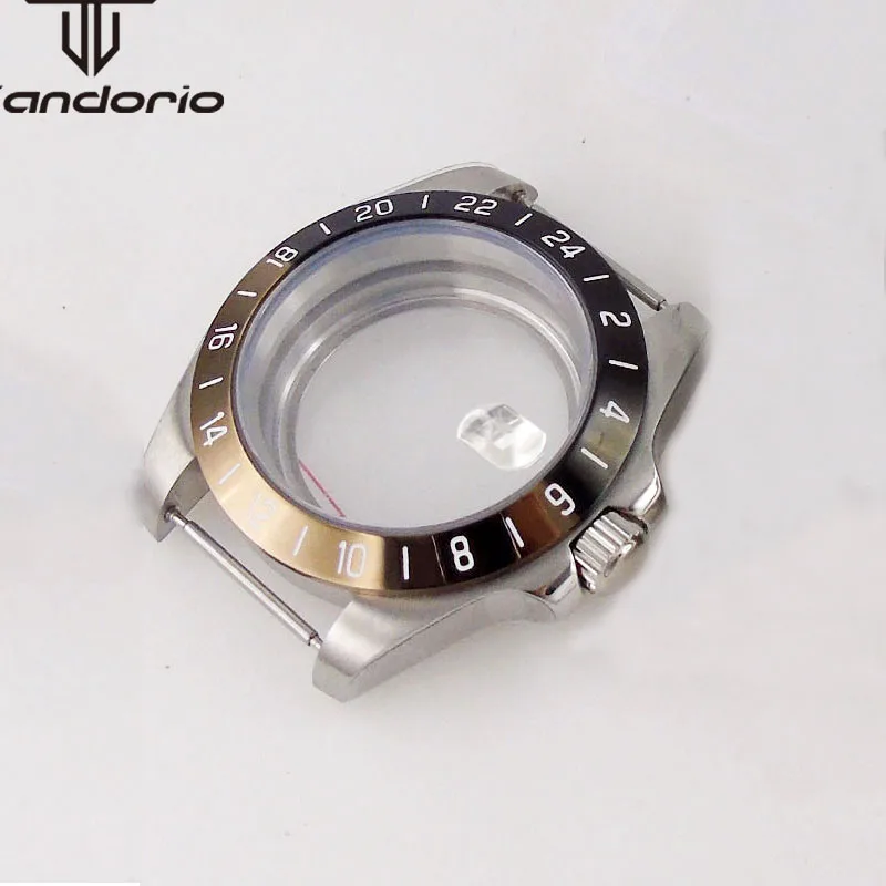 39mm Stainless Steel Watch Case Fixed Bezel Sapphire Glass Solid/Glass Back Fit NH34 NH35 NH36 ETA2824 PT5000 Automatic Movement