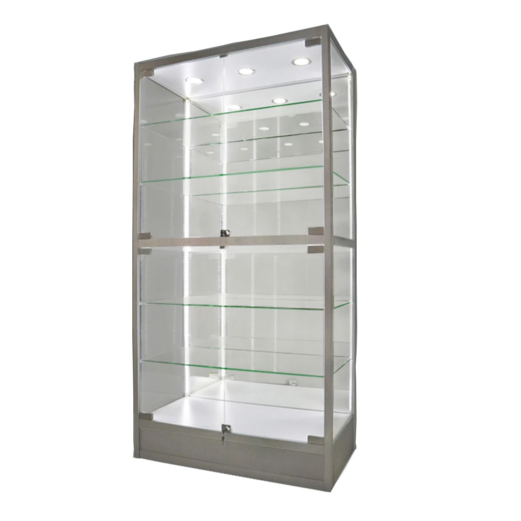 Desain furnitur toko aksesoris ponsel kelas atas, etalase kaca untuk pajangan toko ponsel