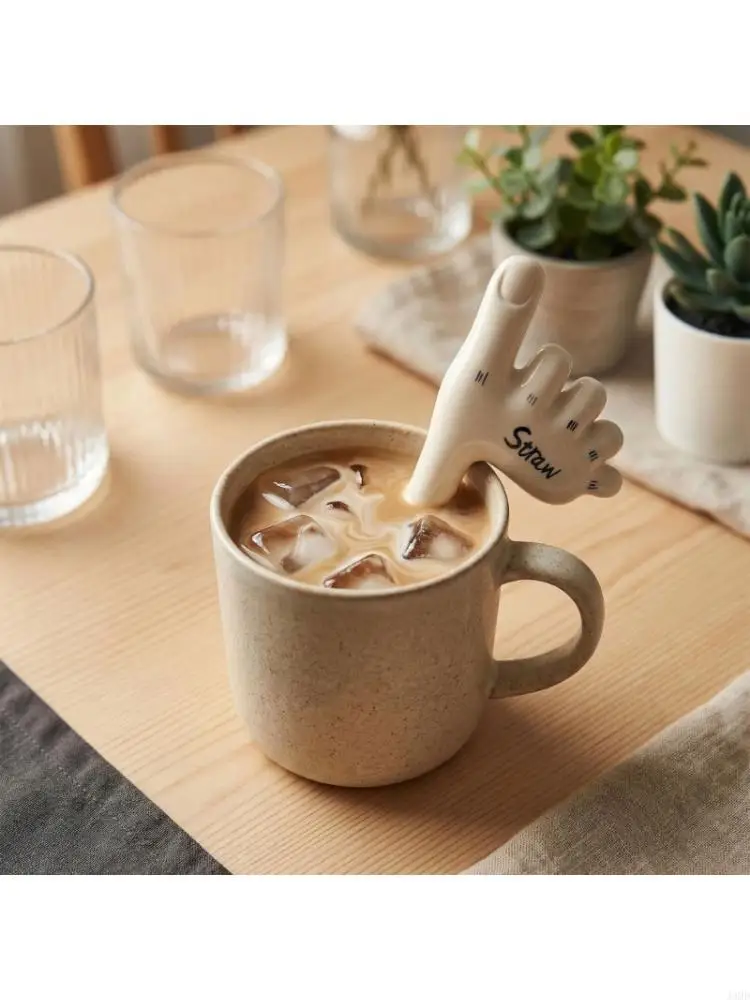 Funny Foot Drinking Straw Handcrafted Ceramic Fashion And Creative JOMD