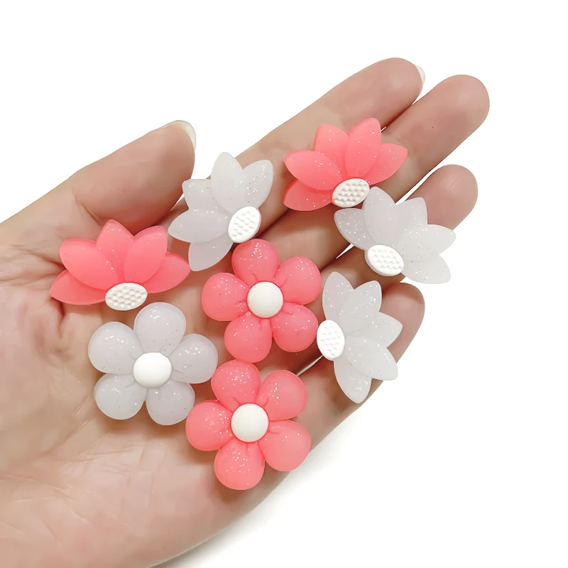 3/10pcs Silicone Baby Pacifier Clips Pacifier Chain Flower Shape Beads For DIY Jewelry Making Necklace Accessorie