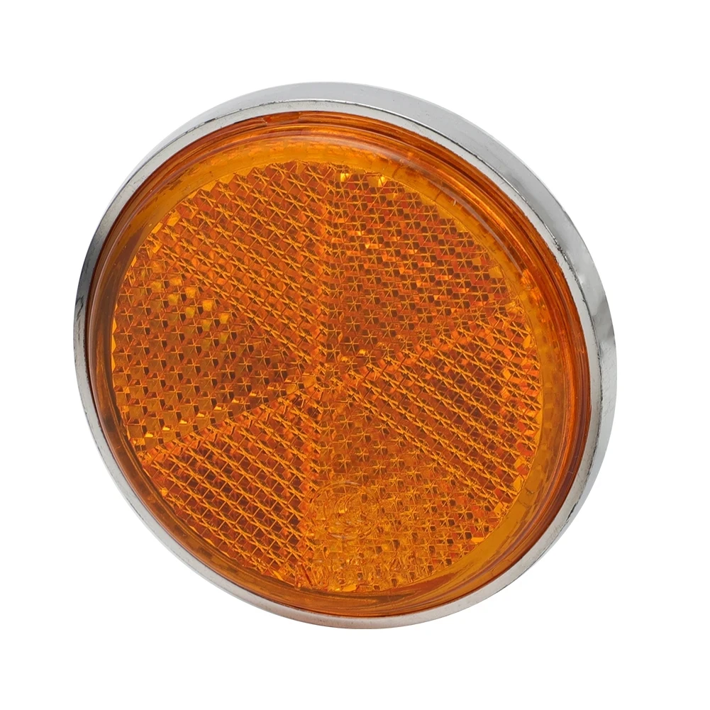 2/4Pcs Round Amber Front Fork Cover Reflector Motorcycle Part CT 70 SL90 CB350 CB100 CB175 For Honda CB350 Accessory