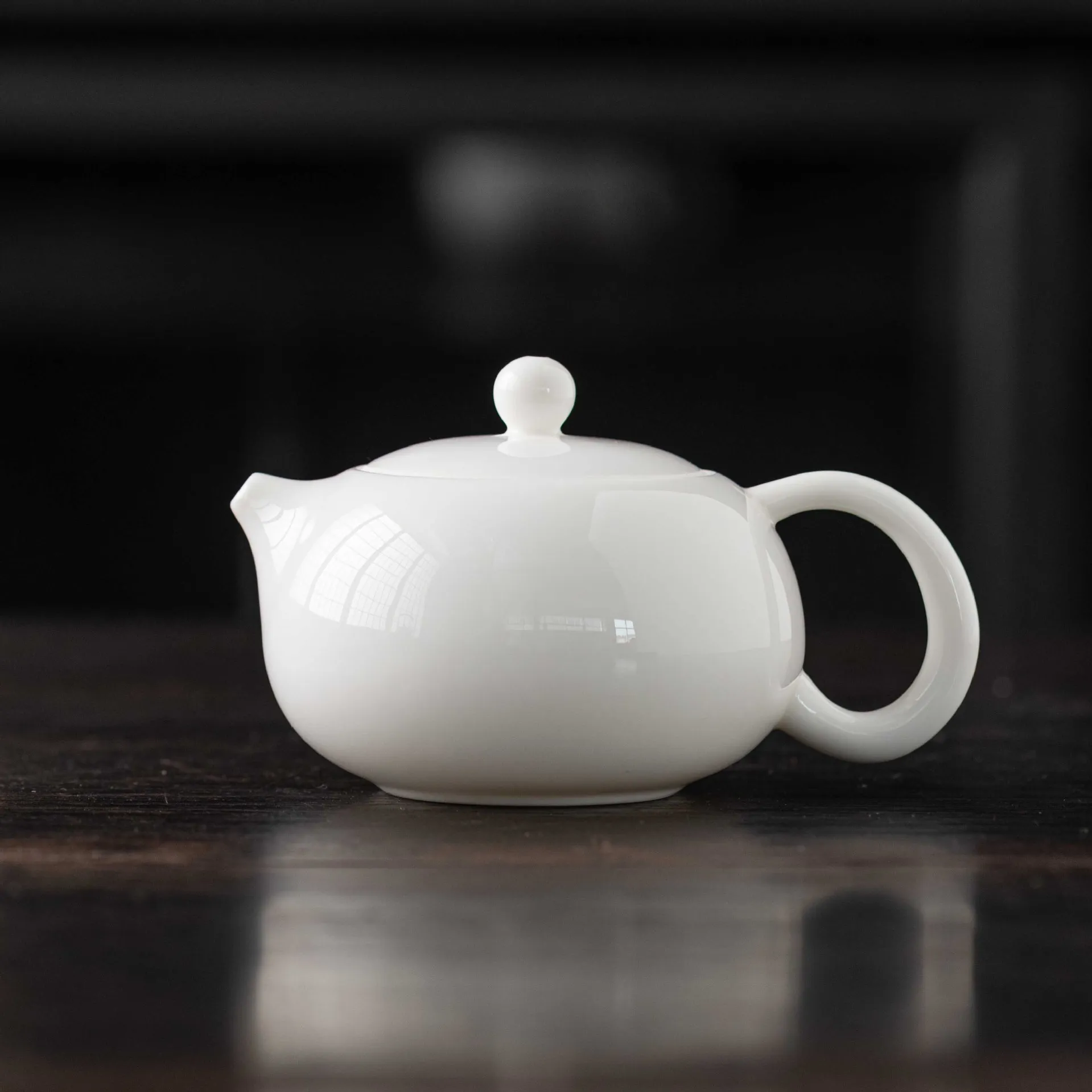 Simple Sheep Fat Jade Porcelain Side Handle Tea Pot Single Pot Xishi Pot Household Kung Fu Tea Set Filter Soaking Tea Pot