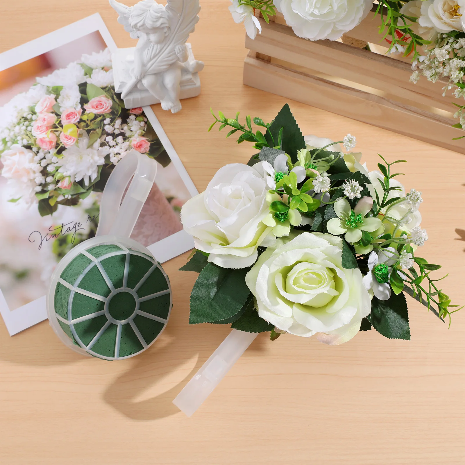 

2pcs Flower Bouquet Holder Bridal Bouquet Handles Wedding Floral Support Floral DIY Accessories Wedding Supplies