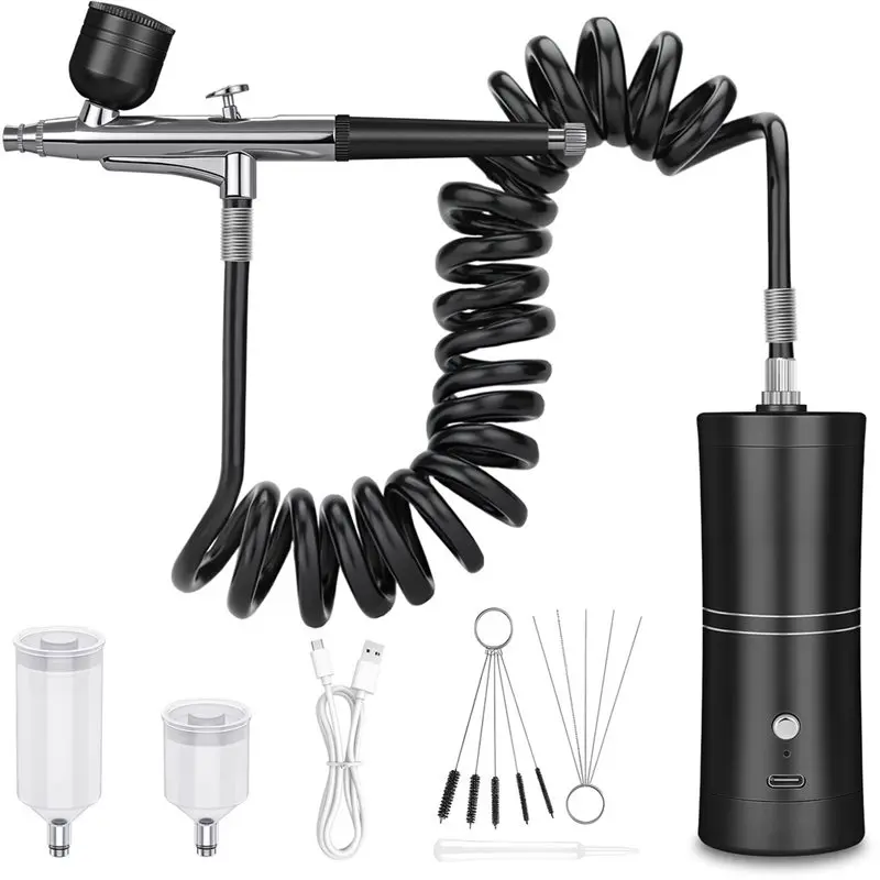 ABMH-Airbrush With Compressor Non-Clogging Airbrush Portable Air Brush Set Art Painting Spray Model