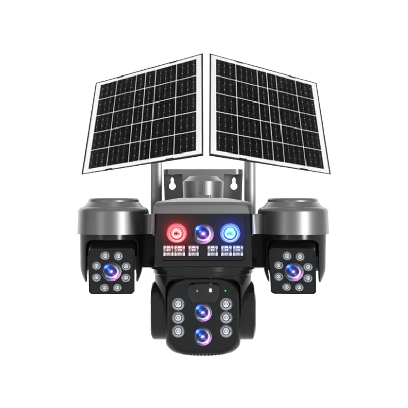 

Solar Home Security Camera WiFi 9MP Dual Panels Color Night Vision Waterproof Two-way Audio Outdoor 4G LTE PTZ