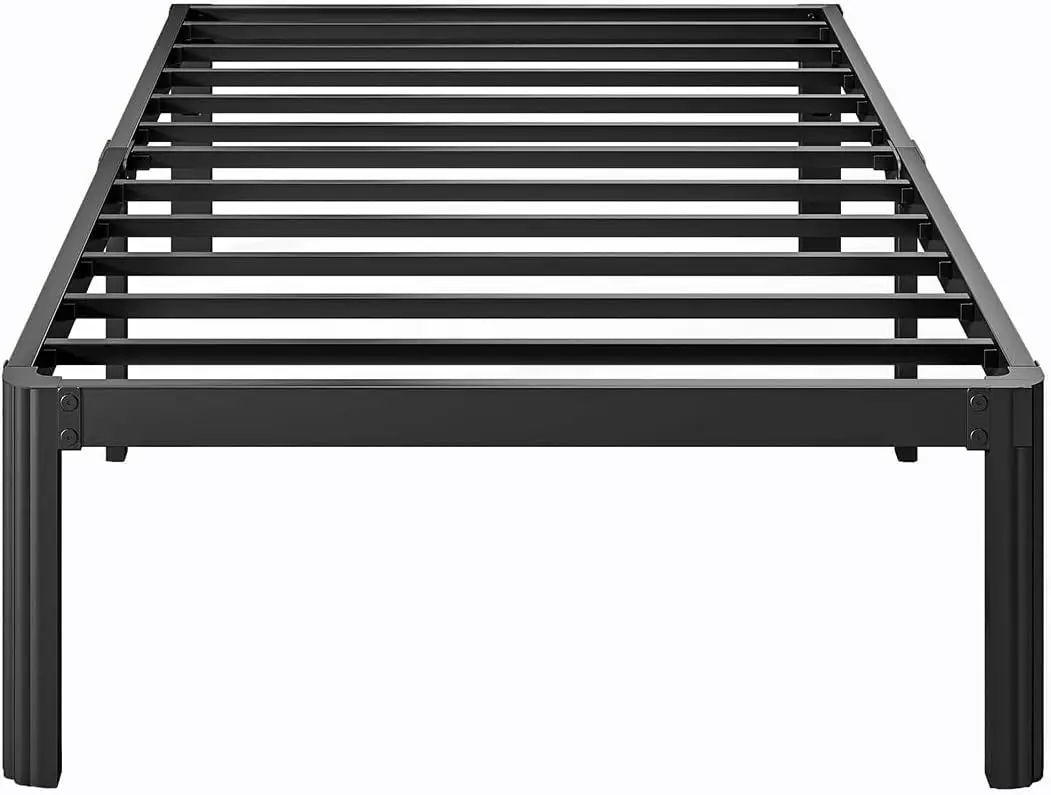 

14 H High Twin Bed Frame No Box Spring Needed, Platform Metal Bed Frame Twin, Heavy Duty, Noise Free, Easy Assembly, Black