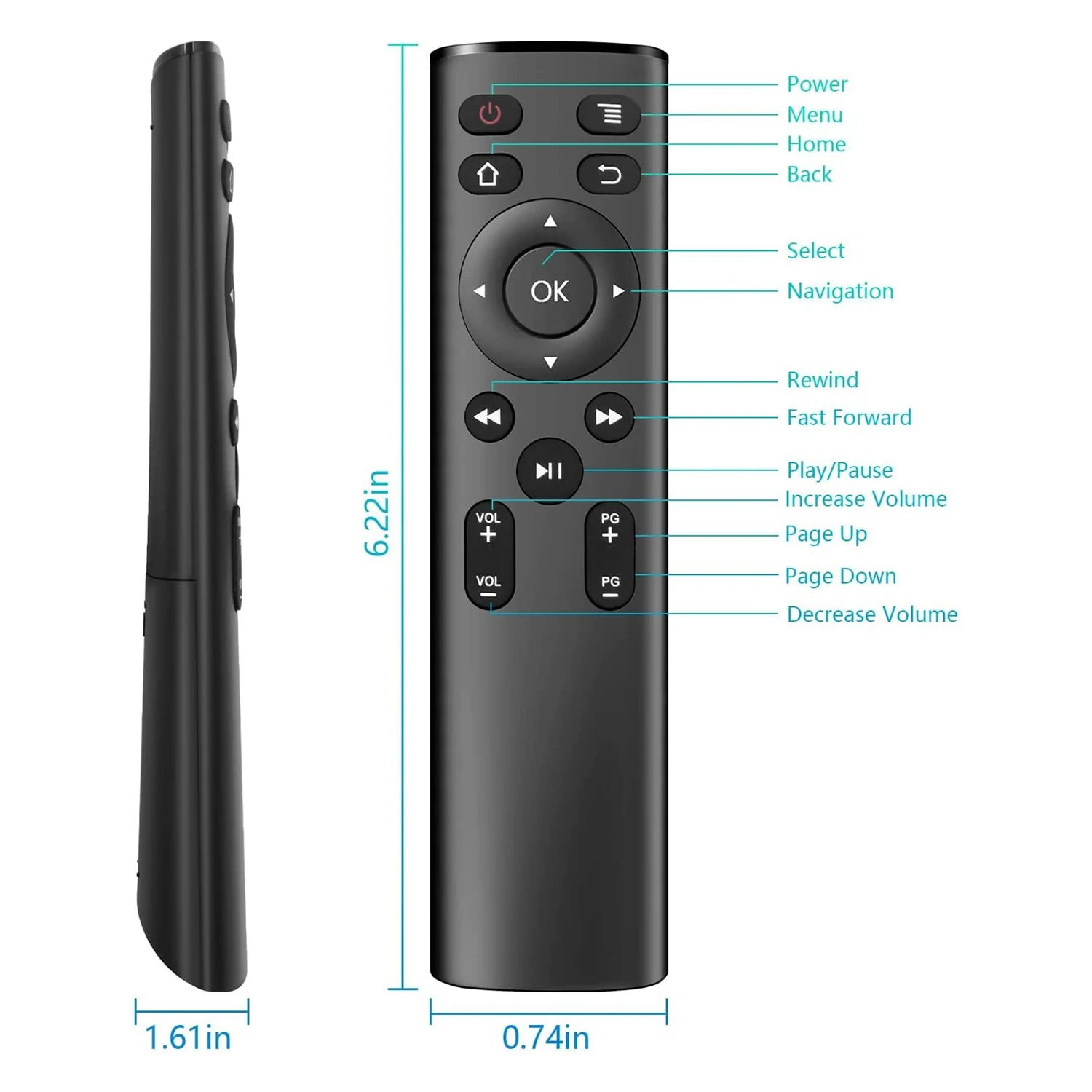 Replacement TV Remote Control for , 4K, Lite, Max, and Square NON-VOICE FUNCTION