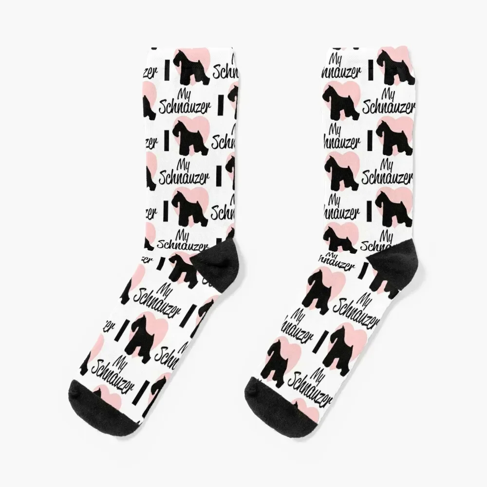 

I Love My Schnauzer - Christmas And Birthday Gift Ideas For Dog Lovers Socks luxury funny sock Men's Socks Woman Men's