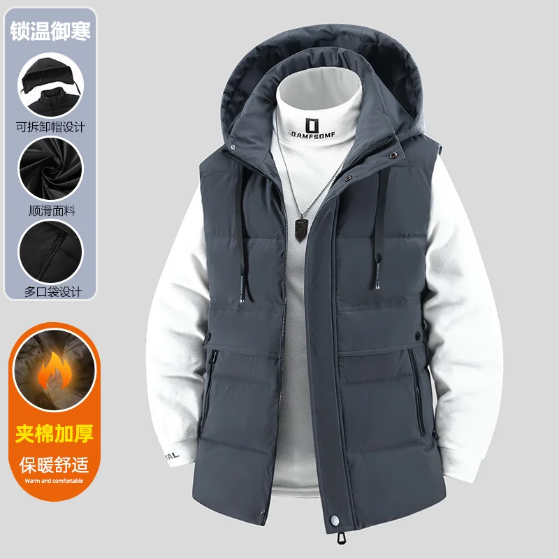 Große Herbst- und Winterkleidung aus Baumwolle, Freizeitjacken für Herren im Winter, hochwertiges Design, warmer Mantel mit modischer Kapuze