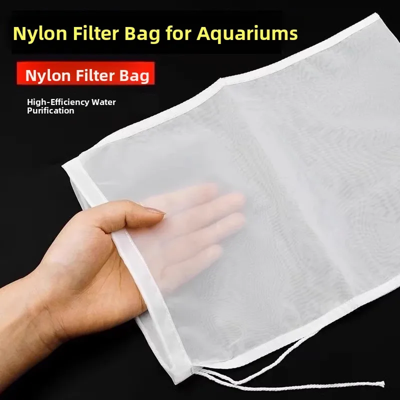 Nylon Fish Tank Filter Net Bag 200 Mesh Water Purification Aquarium Waste Screen Bag Reusable Sea Water Fish Bowl Filter Bag view 5